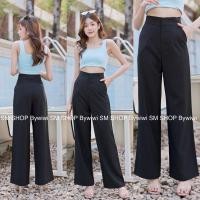ราคา กางเกงขากระบอกใหญ่ ตะข้อหน้า ซิปหน้า เอวสูง ผ้าฮานาโกะ ไซค์ L มือ1 #ส่งฟรี (24326352630)