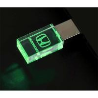 ราคา แฟลชไดรฟ์ USB คริสตัล มีไฟ LED ลายโลโก้ Honda ความจุ 2.0 8GB 16GB 32GB (1269353614)