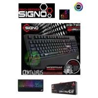 ราคา #KEYBOARD (#คีย์บอร์ด) SIGNO #KB-730 CENTAURUS (SEMI MECHANICAL) (RGB LED) (EN/TH) (WIRED/USB) (23344310052)