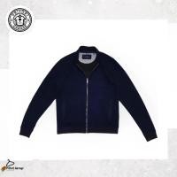 ราคา Harington Fleece Knit Work Jacket Toscano Dark Navy Black Color Vintage M (52506178748)