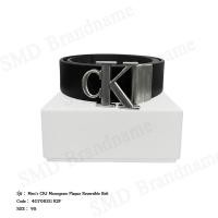 ราคา Calvin Klein Jeans เข็มขัดผู้ชาย รุ่น Men's CKJ Monogram Plaque Reversible Belt Code: 4G7002G R2F (52454642861)