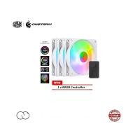 ราคา Cooler Master Sickleflow 120 ARGB White Edition 3-IN-1 Casing Fan/120mm Case Fan/12cm แอดเดรส RGB LED/Controller (55154589279)