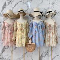 ราคา งานป้ายห้อยCOOKIE เดรสสายเดี่ยวโบว์ทรงเปิดไหล่แขนยาว งานซับในทั้งตัว❤️❤️ (2678299494)