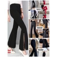 ราคา กางเกงขาม้า แบบต่างๆ ผ้ายืดสเปนเด็กส์ เนื้อผ้าแน่นเข้ารูป งานสวยมากแต่งแถบขาว 3 เส้น #1881 (1609274421)