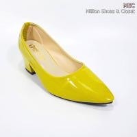 ราคา รองเท้าคัชชูหนังแก้ว สีหวาน ส้นสูง2 นิ้ว รองเท้าคัชชูใส่ทำงาน ใส่ทำงาน (5969372557)