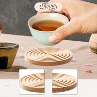 ราคา LOVIVER รถไฟเหาะไม้แก้วกาแฟแผ่นฉนวนกันความร้อนตารางป้องกันห้องครัวตกแต่งแผ่นทนความร้อน แผ่นรองจาน ดื่มรถไฟเหาะตารางเสื่อ (41103803548)