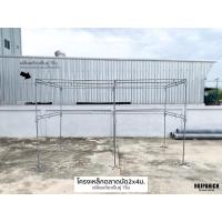 ราคา ชุดโครงเหล็กตลาดนัด2*4ม.เปลี่ยนเดี่ยวเป็นคู่7ชิ้น ราวตลาดนัด ราวขายของ (เสา6 คู่11) (19041804728)