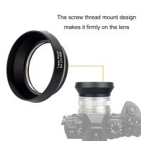 ราคา Metal Aluminium Alloy Black Silver Lens Hood Replacements for Olympus M. เลนส์ ZUIKO DIGITAL 17mm f1.8 (25152396059)