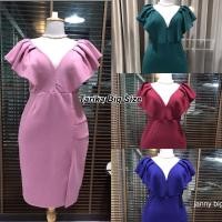 ราคา ชุดราตรีอกวีหน้าหลัง BigSize ผ้ามิลินยืด ชุดออกงานสาวอวบ ชุดออกงานคนอ้วน ชุดราตรีสาวอวบ ชุดราตรีคนอ้วน ผ้ายืด Janny สวยๆ (5867879155)