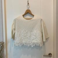 ราคา พร้อมส่ง ชุดเซ็ตเสื้อกระโปรงสีขาวผ้าลูกไม้ <เสื้อผ้ามือสอง> (25733147002)