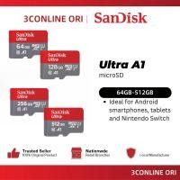 ราคา SANDISK Ultra Micro SDcard แท้ 64GB/128GB/256GB [140MB] A1 C10 U1 UHS-I Memory card โทรศัพท์ มือถือ กล้อง nintendoswitch (24267350316)