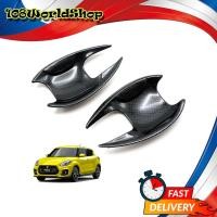 ราคา เบ้าปีก เบ้ารองมือ ถ้วยรองมือเปิดประตูหน้า เครฟล่าดำ 2ชิ้น Suzuki New Swift Hatchback ปี2018-2020 (8851858865)