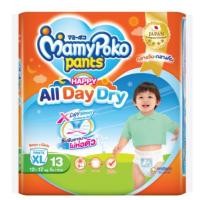 ราคา MamyPoko Pants กางเกงผ้าอ้อมเด็ก รุ่นแฮปปี้ เดย์&ไนท์ ไซส์ XL (13 ชิ้น) (49154122691)