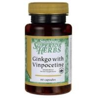 ราคา Swanson Superior Herbs Ginkgo with Vinpocetine [ 60 Capsules] puritan's Pride Ginkgo Biloba, doctor's Best Ginkgo Biloba (11101379613)