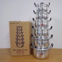 ราคา (ตราจระเข้) หม้อแกงชุด6ใบ อลูมิเนียมขนาด16/26ซม. (4044071251)