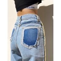 ราคา ‼️ส่งต่อมือสอง‼️ Thesummernade : GAGA jeansกางเกงยีนส์สีเฟดแต่งขาด (26969017345)