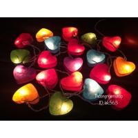 ราคา โคมไฟหัวใจกระดาษสา โทนสี mix (371393638)