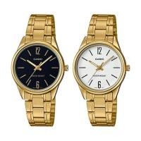 ราคา (แท้ประกันศูนย์ 1 ปี/ถ่านร้าน 3 ปี) CASIO นาฬิกาข้อมือ สายสแตนเลสสีทอง รุ่น LTP-V005G-1AUDF / LTP-V005G-7BUDF (23846572395)