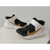 ราคา Nike รองเท้าผ้าใบ หุ้มข้อ แบบรูดซิปแปะ สีดำ ขาว Sz.17-18 cm. รองเท้าเด็ก มือสอง (29285431657)