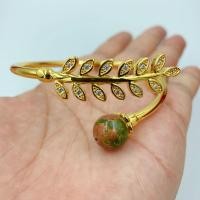 ราคา กำไลใบมะกอก [ 158 ] กำไลทองชุบ กำไลเพชร cz ขนาดฟรีไซร์ พร้อมส่ง (10490326402)