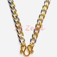 ราคา สร้อยคอห้อยพระ 2 กษัตริย์ ลายแบนเคตัดเหลี่ยม ขนาด 6 มิล งานทองเลเซอร์ สแตนเลสแท้ 100% สร้อยสวมคอ เครื่องประดับ stainless (3439948365)