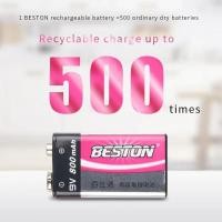 ราคา ถ่านชาร์จ BESTON 9V 800 mAh Li-ion Rechargeable Battery 2 ก้อน (25954738849)