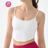 ราคา Yoga Sports Bra Fixed Pads 3D Stitching Line Breathable (27655724236)