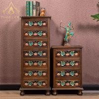 ราคา ตู้ลิ้นชัก ใส่ของ ตู้ข้างเตียง ลิ้นชักเก็บของ วินเทจ แกะลาย เขียนทอง ตู้ไม้แกะสลัก ของตกแต่ง (11318710202)