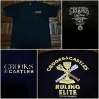 ราคา Crooks & Castles สีดำ ไซส์ M (อก20xยาว27) (14733555124)