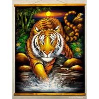 ราคา ภาพวาดบนผ้ากำมะหยี่ (ผ้าสีดำ) ขนาด 28 x 40 นิ้ว (ไซร์จัมโบ้) ภาพมงคล วาดด้วยสีน้ำ สีสะท้อนแสงสวยงามวาดด้วยมืองานแฮนด์เมด (49505389113)