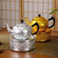 ราคา ชุดกาน้ำ อย่างดี ยี่ห้อ จรเข้ อลูมิเนียมลายไทย วินเทจ มีถ้วยชาพร้อม ชุดชา ชุดชงชา ชุดชาอลูมิเนียน (27410396577)