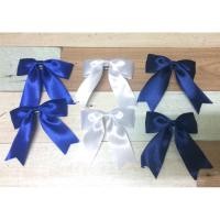 ราคา โบว์ติดผมนักเรียน แบบติดกิ๊บ สีขาว สีน้ำเงิน สีกรมท่า ผ้ามัน คู่ละ 20 บาท (5556271057)