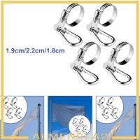 ราคา [อัลเมนคลา2] 4x คลิปเสาธงสแตนเลสถือธงยึดหัวเข็มขัดติดตั้งง่ายเสาธงแหวนสําหรับสวนเรือยานพาหนะเรือยอชท์ (51956717082)