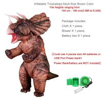 ราคา ชุดมาสคอตไดโนเสาร์ ไทรเซราทอปส์ (triceratops)เป่าลม ชุดแฟนซี ชุดคอสเพลย์เป่าลม ขนาด BIG SIZE สำหรับส่วนสูง 155-190 ซม. (28631599260)