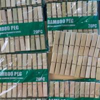 ราคา (ยกโหล 12 ชิ้น) No.723 กิ๊บหนีบผ้าไม้ไผ่ ที่หนีบผ้า ตัวหนีบผ้า 12 แพ็ค (26310897064)