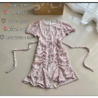 ราคา เดรสสั้นลายดอกส่งต่อ เดรสลายดอกสีชมพู (29538461766)