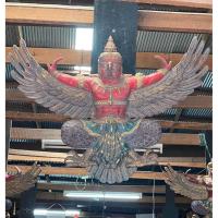 ราคา ครุฑไม้สัก ขนาด1เมตร องค์ใหญ่ ครุฑไม้แกะสลัก (49150568891)