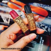 ราคา ข้อมือสายหนังปี่เซียะ ทองแท้ 99.99% แถมกล่องกำมะหยี่ (3725457974)