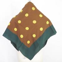 ราคา Chanel scarf Coco Mark silk green brown Direct from Japan Secondhand (27154423267)