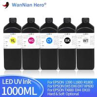 ราคา หมึก UV LED 1000 มล. สำหรับ DX4 DX5 DX6 DX7 DX10 TX800 XP600 หัวพิมพ์สำหรับ Epson 1390 L800 (24959021175)