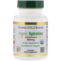 ราคา California Gold Nutrition, Organic Spirulina, USDA Certified, 500 mg, 60 Tablets (2845953834)