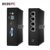 ราคา Fanless Mini PC Server Firewall Intel Celeron J1900 J4125 4LAN Gigabit Ethernet Mini Computador Windows 10 PfSense Linux (40428745052)