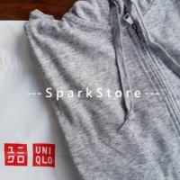 ราคา [ใหม่][ใหม่] เสื้อแจ็คเก็ตมีฮู้ด Uniqlo Airism สีเทาอ่อน (9427047984)