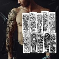 ราคา ขนาดใหญ่เต็มแขนกันน้ําชั่วคราวสักสติ๊กเกอร์สําหรับผู้ชายผู้หญิงแบบดั้งเดิมมังกรโลตัสร่างกายศิลปะต้นขาแขนปลอมสักส่วนตัวขายดีแฟชั่นไอคอน (49906011574)