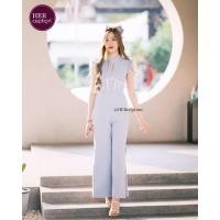 ราคา จั๊มสูทขายาวสีเทาแขนกุด (8926236711)