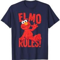 ราคา เสื้อยืด พิมพ์ลาย Sesame Street Elmo Rules สําหรับผู้ใหญ่S-5XL (29881026292)