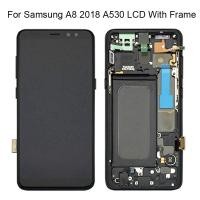 ราคา Oled สําหรับ Samsung Galaxy A8 2018 A530 จอแสดงผล LCD A530F A530DS A530N LCD Touch Screen Digitizer กรอบ (23311600340)