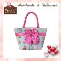 ราคา กระเป๋าผ้าคอตตอนสายเกลียวแบรนด์ FERERA(เฟอเรร่า) ลายมาการอง (7360973669)