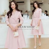 ราคา เดรสสูทสีชมพู ป้าย SOMETHING Size M (42212183924)