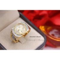 ราคา แหวนกังหันแชกงหมิวประดับเพชร CZ แท้ แหวนผู้ชาย กังหันนำโชค (2676417314)